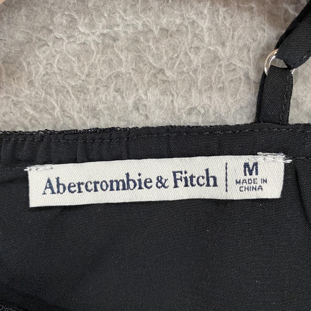 Abercrombie & Fitch Lace Slip Dress Womens‎ M Black Midi Whimsigoth Y2K - Picture 7 of 13